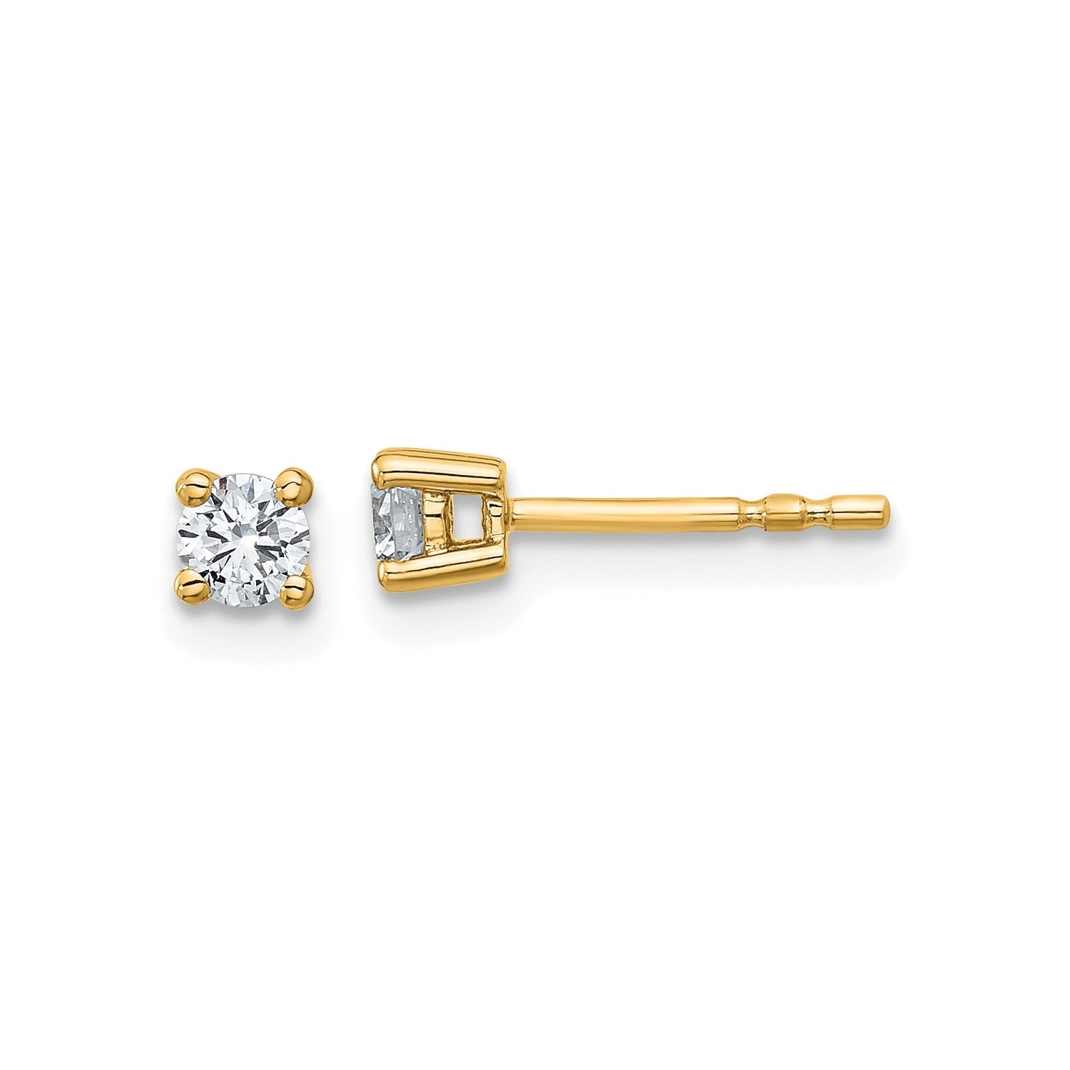 Lab Grown Diamonds - Yellow Gold - earrings