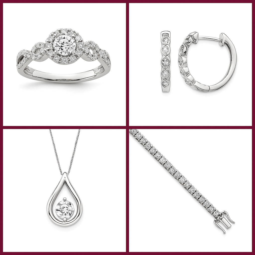 Lab Grown Diamonds - White Gold - pendants & necklaces
