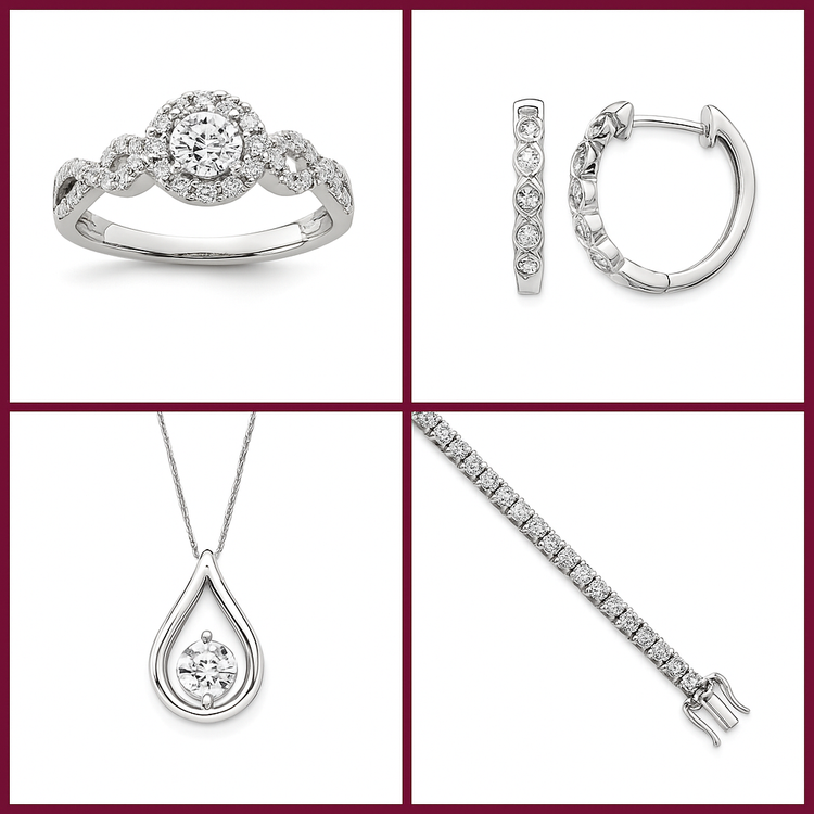 Lab Grown Diamonds - White Gold - pendants & necklaces