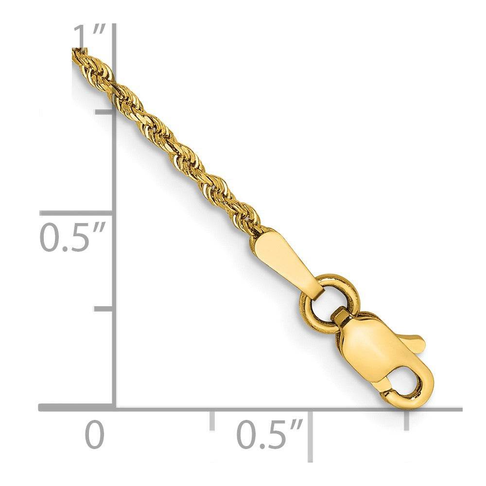 10k 1.5mm Diamond-cut Rope Chain - Legacy Of The Heart