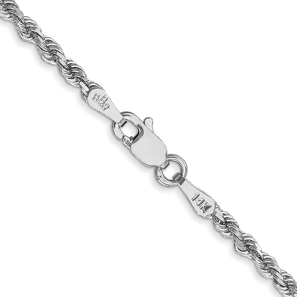 GC10k White Gold 2.25mm Diamond-cut Rope Chain
