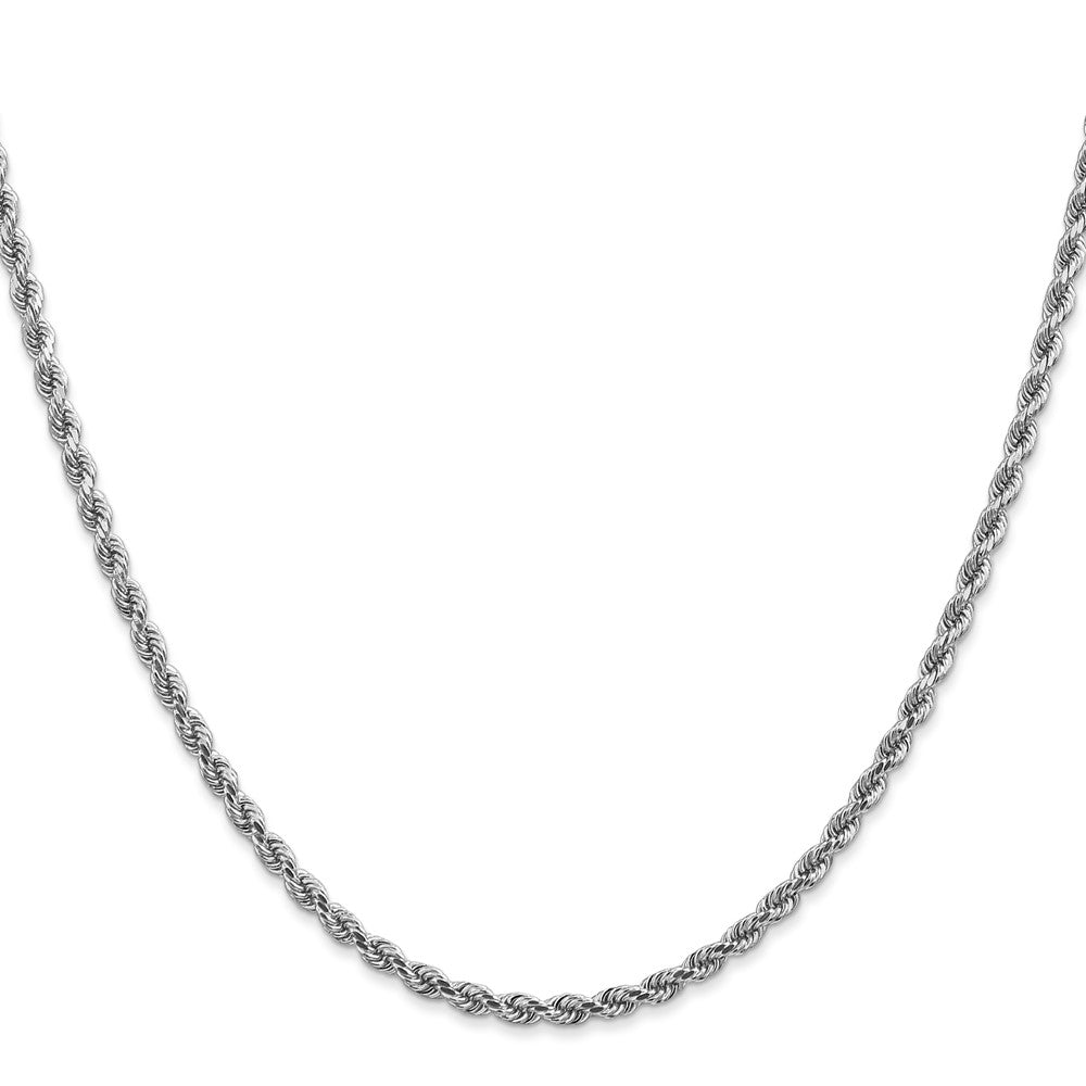 GC 10k White Gold 2.75mm Diamond-cut Rope Chain