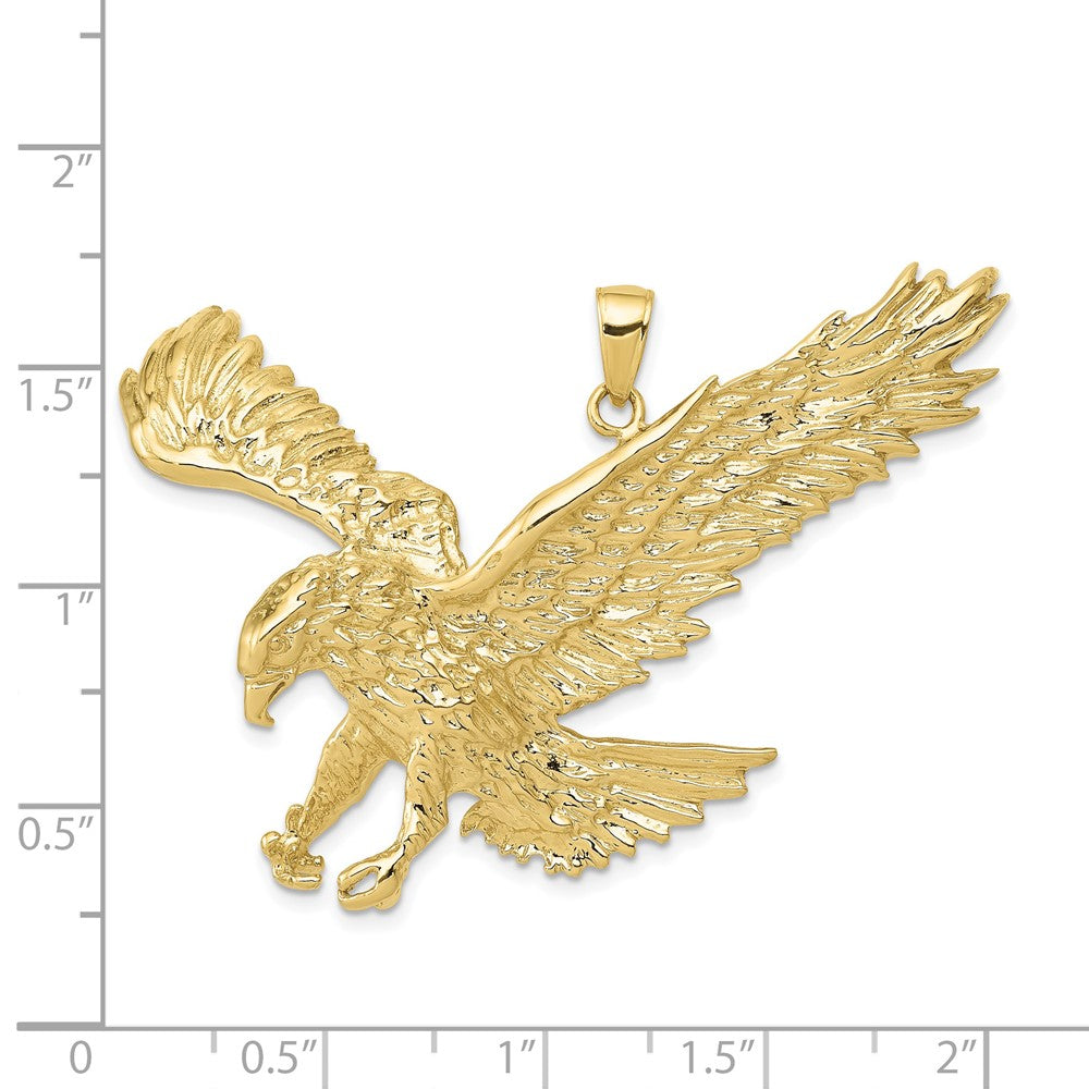 YGP 10k Solid Polished Eagle Pendant