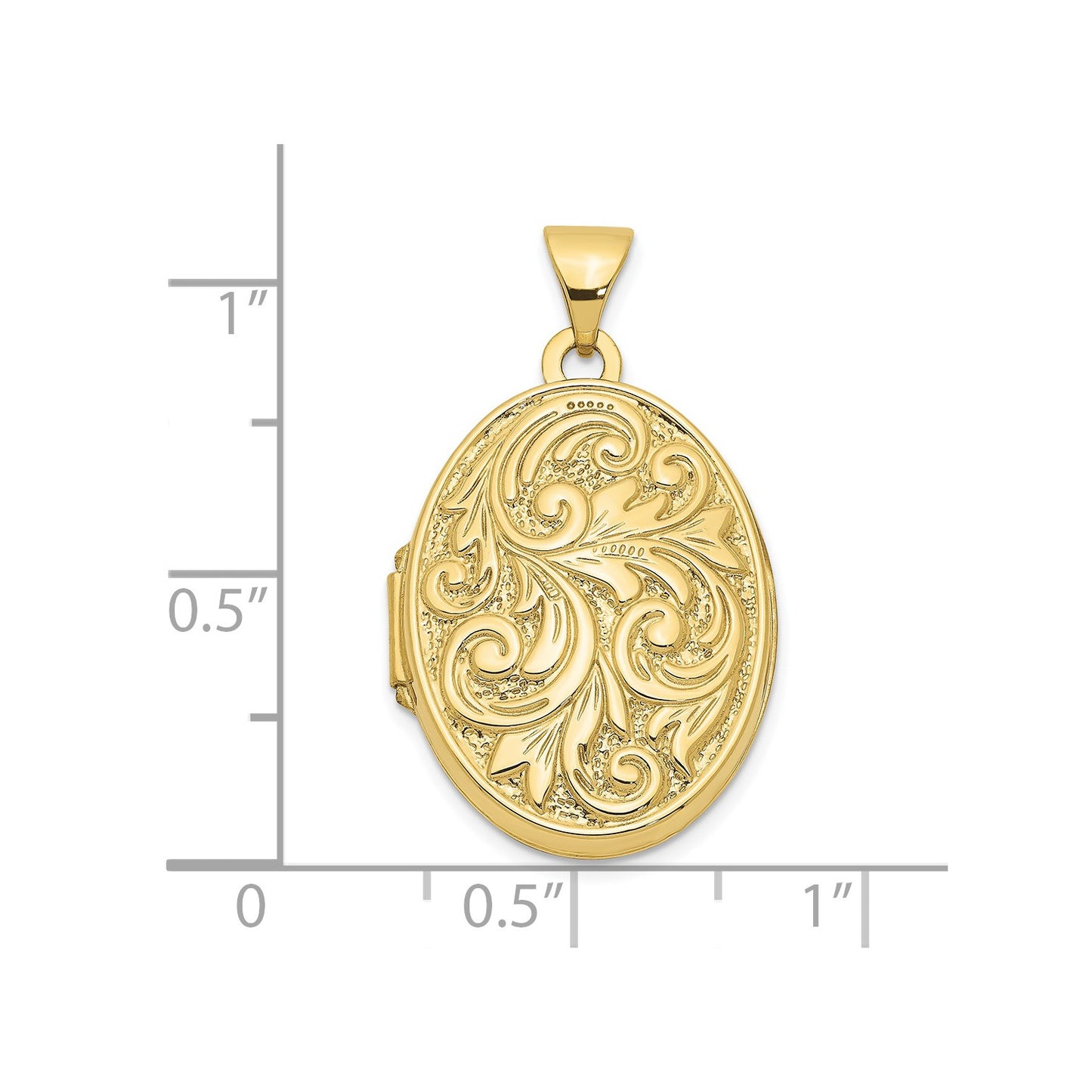 GL 10k Love You Always Swirl Reversible Locket