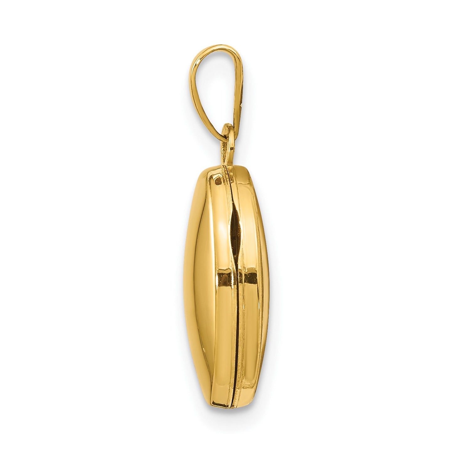 GL 10k Plain Polished Oval Locket