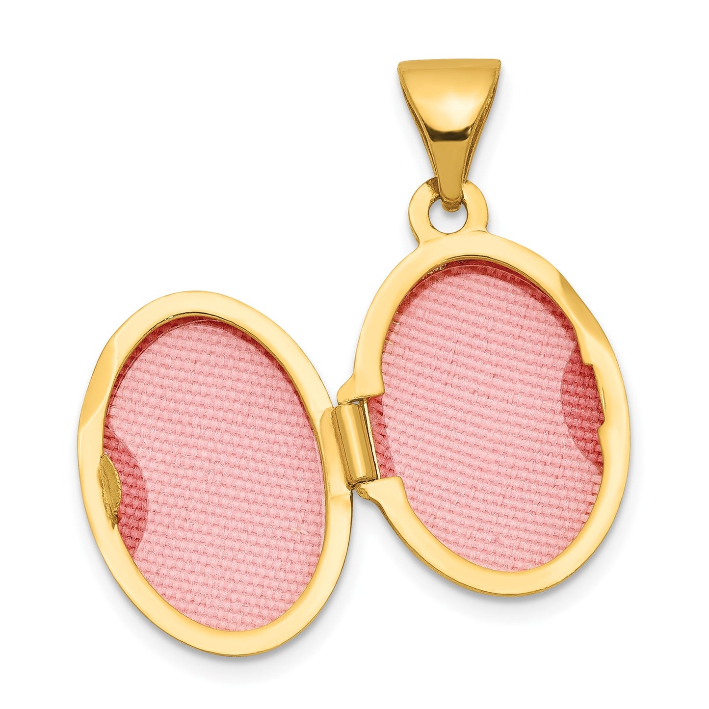 GL 10k Plain Polished Oval Locket
