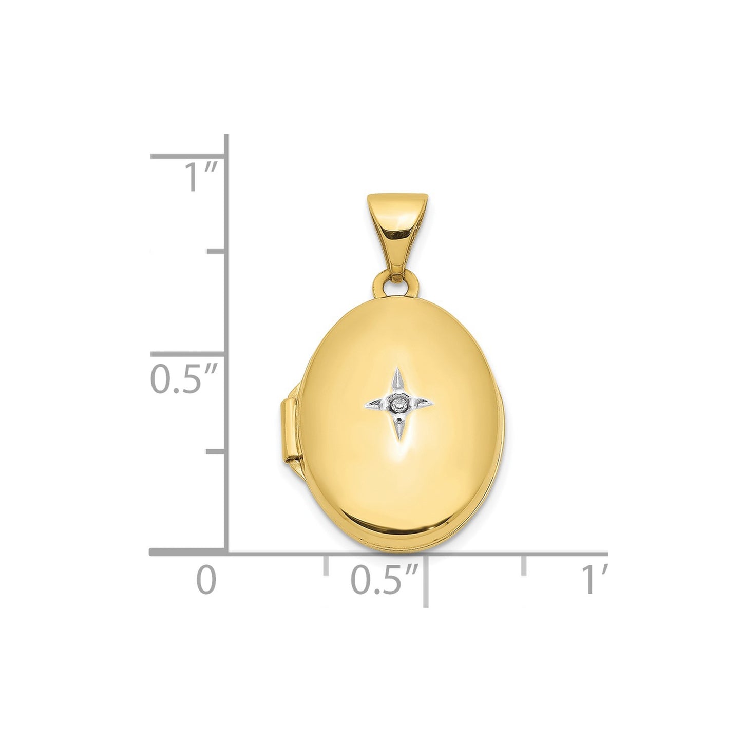 DL 10k Diamond Oval Locket