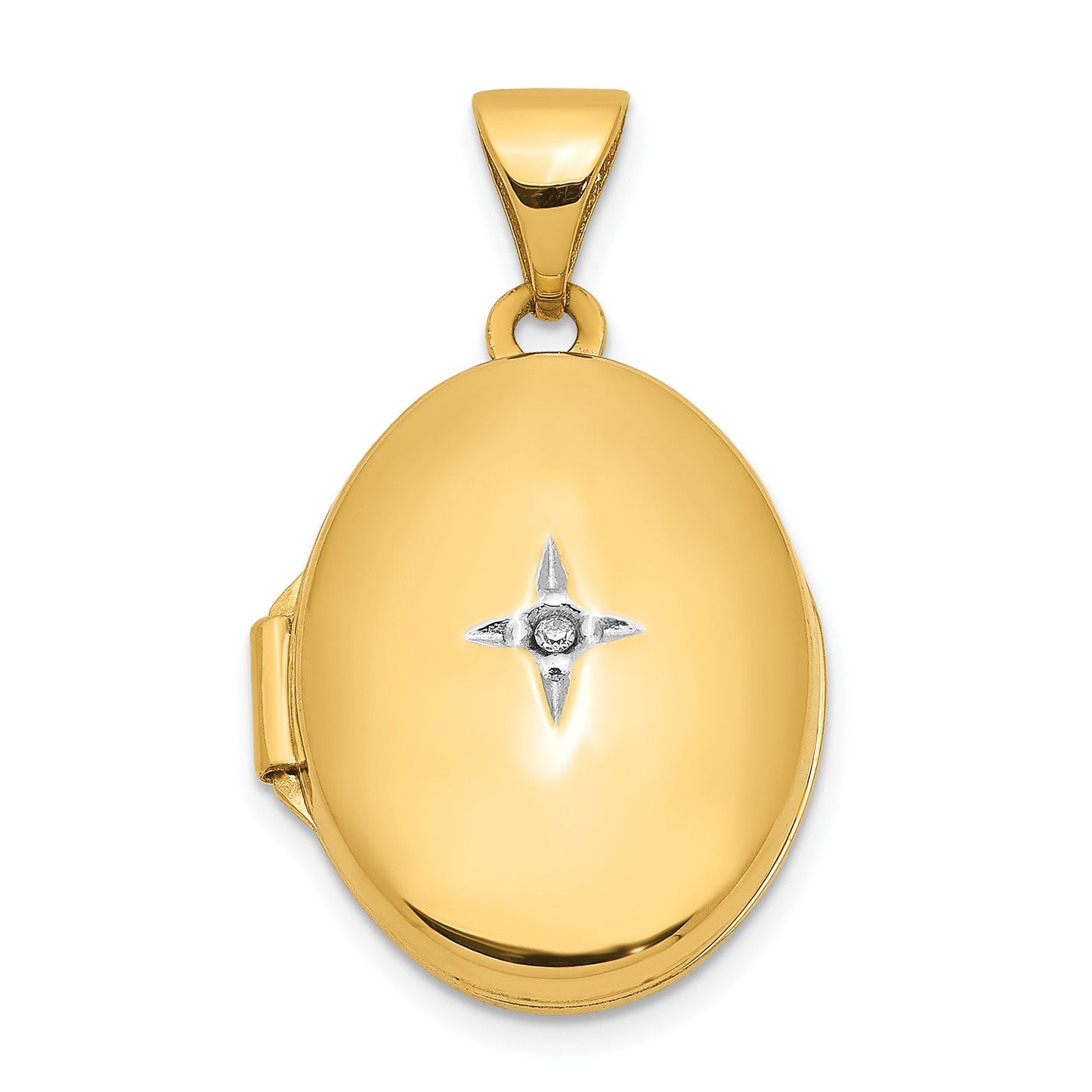 DL 10k Diamond Oval Locket
