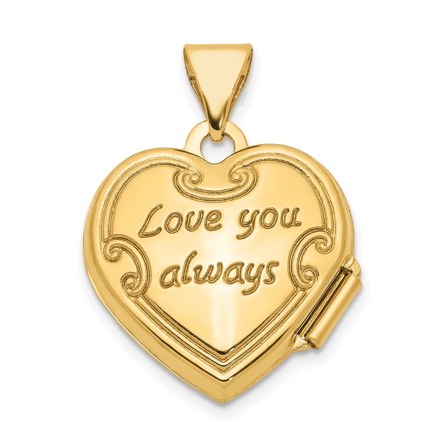 GL 10k Reversible Floral Heart Locket
