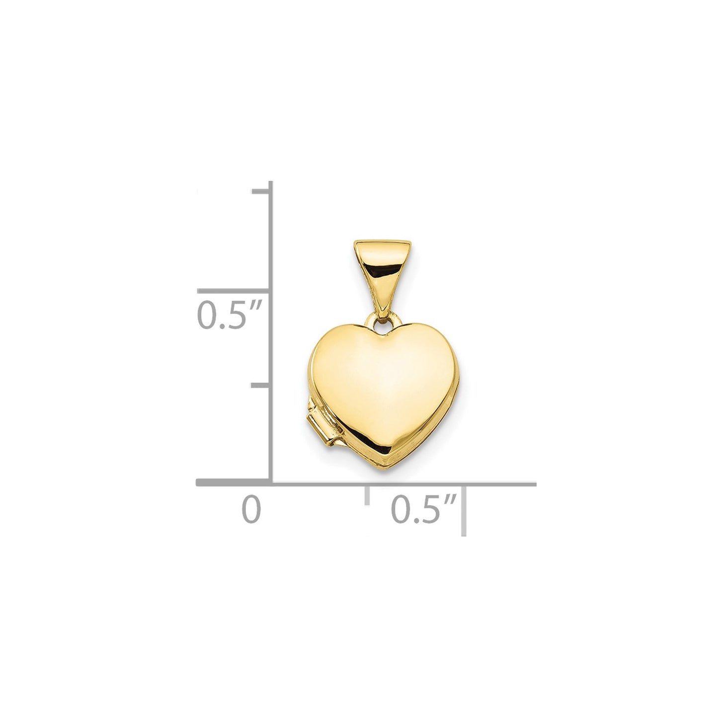 GL 10k Yellow Gold Plain Heart Locket