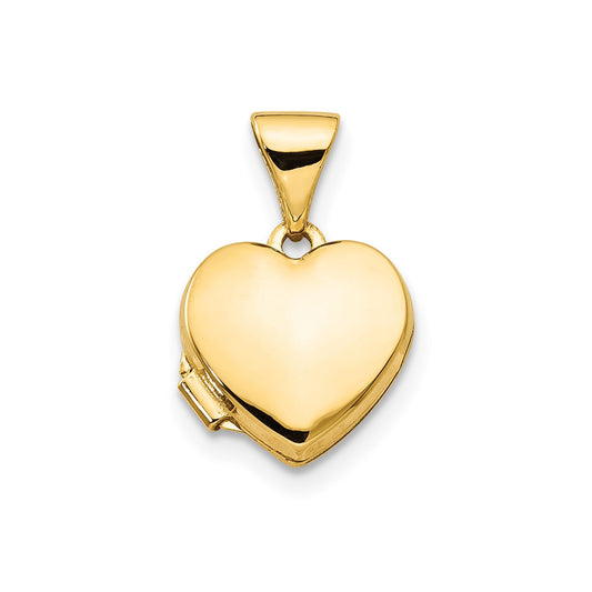 GL 10k Yellow Gold Plain Heart Locket