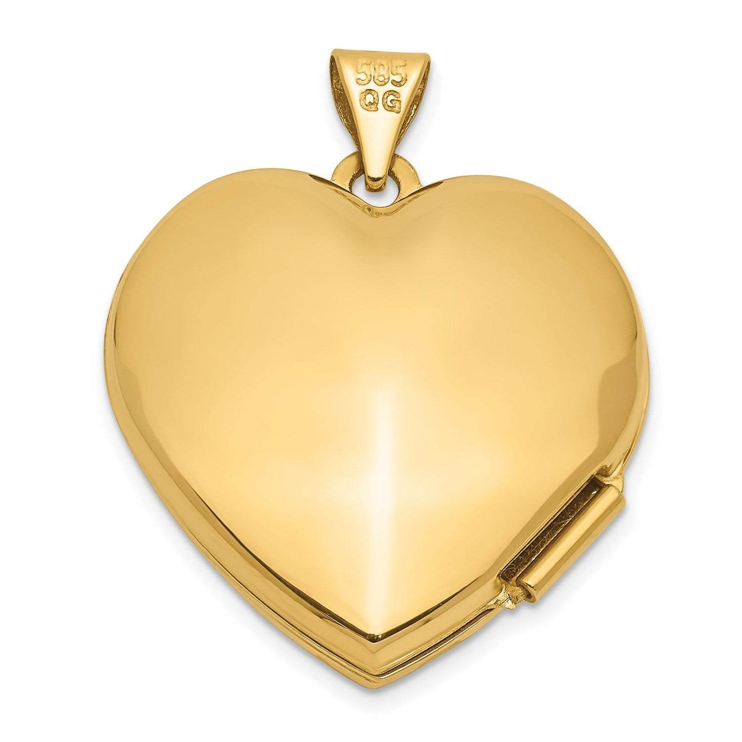 10k 21mm Heart Domed Plain Locket - Legacy Of The Heart