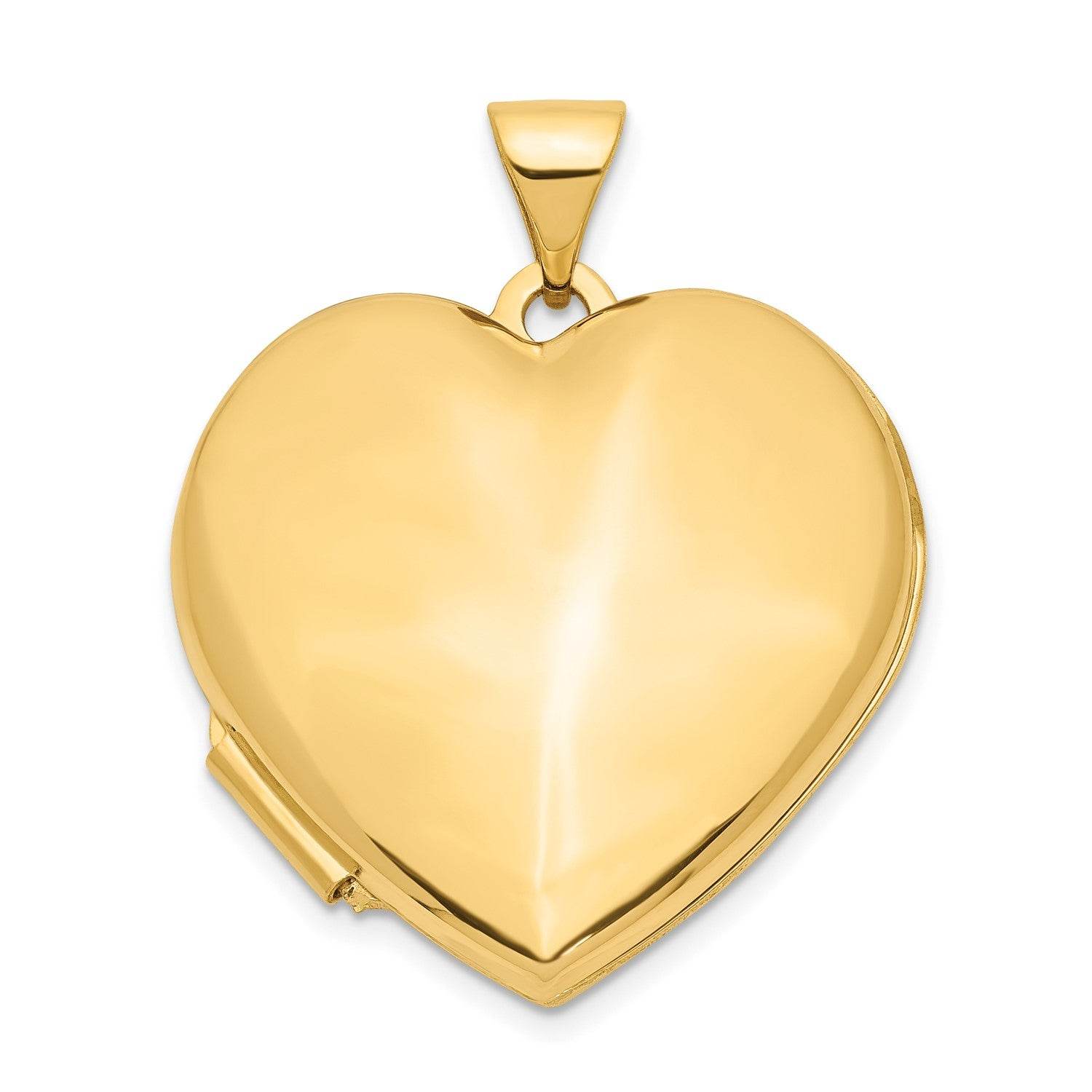 10k 21mm Heart Domed Plain Locket - Legacy Of The Heart