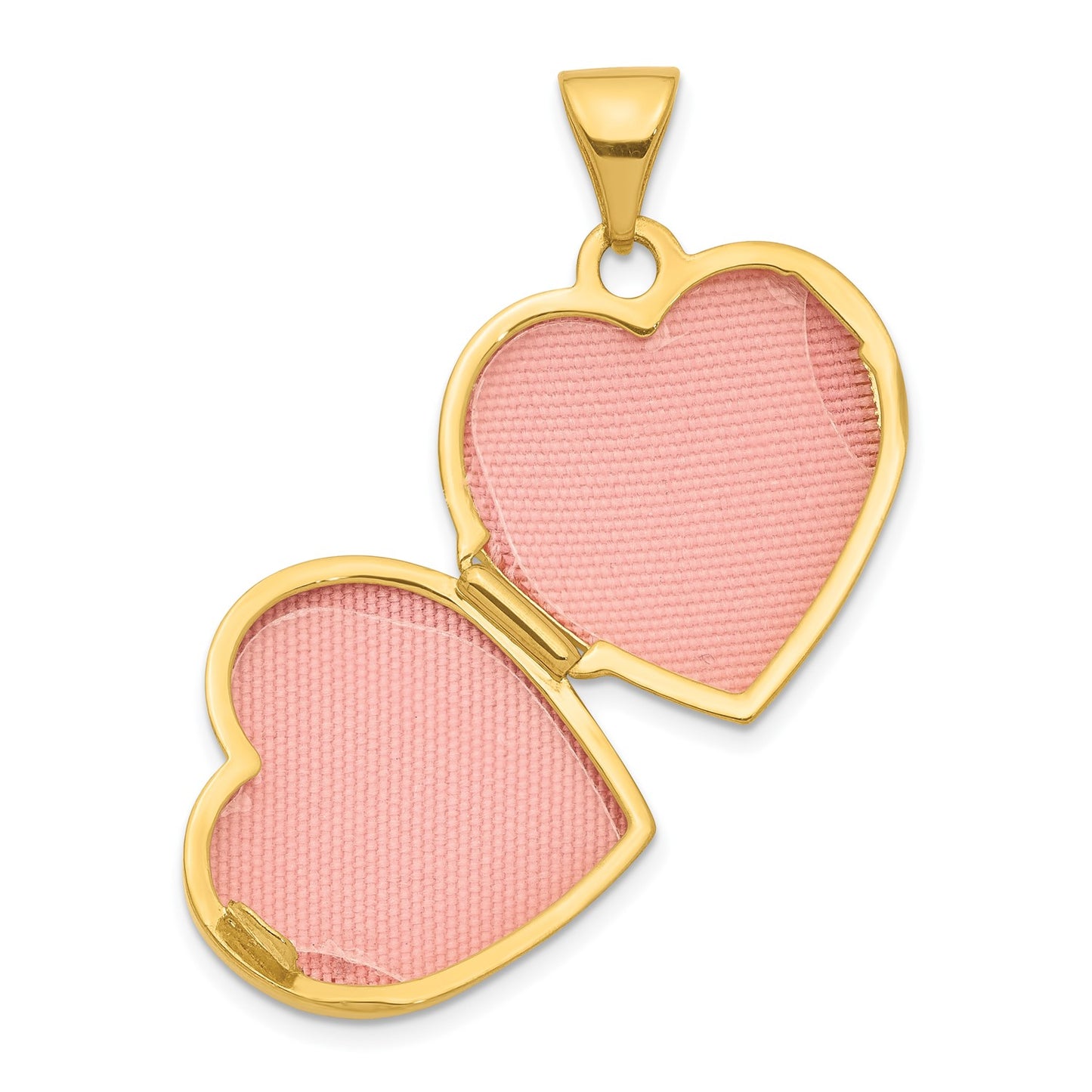DL 10k Diamond 16mm Heart Locket Pendant