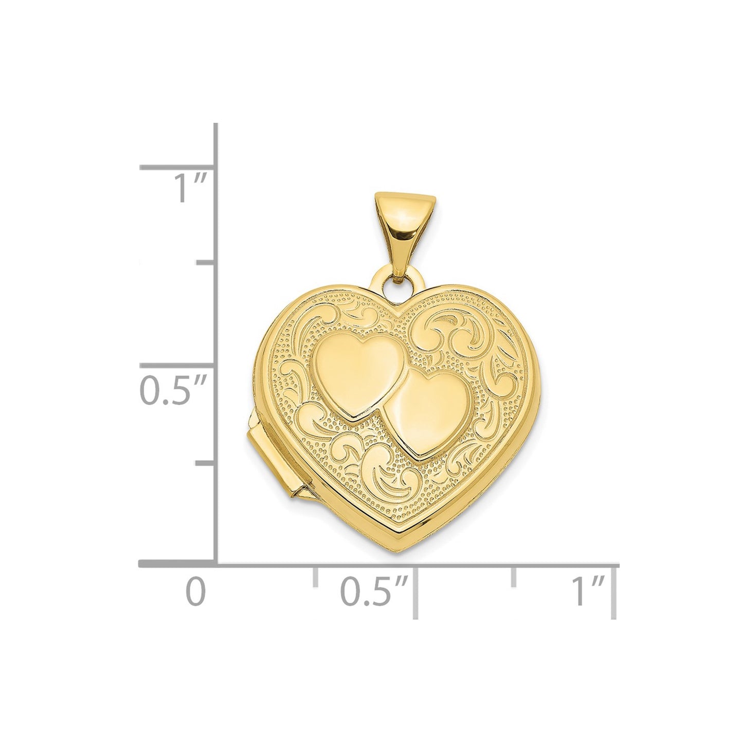 GL 10k Double Heart Locket