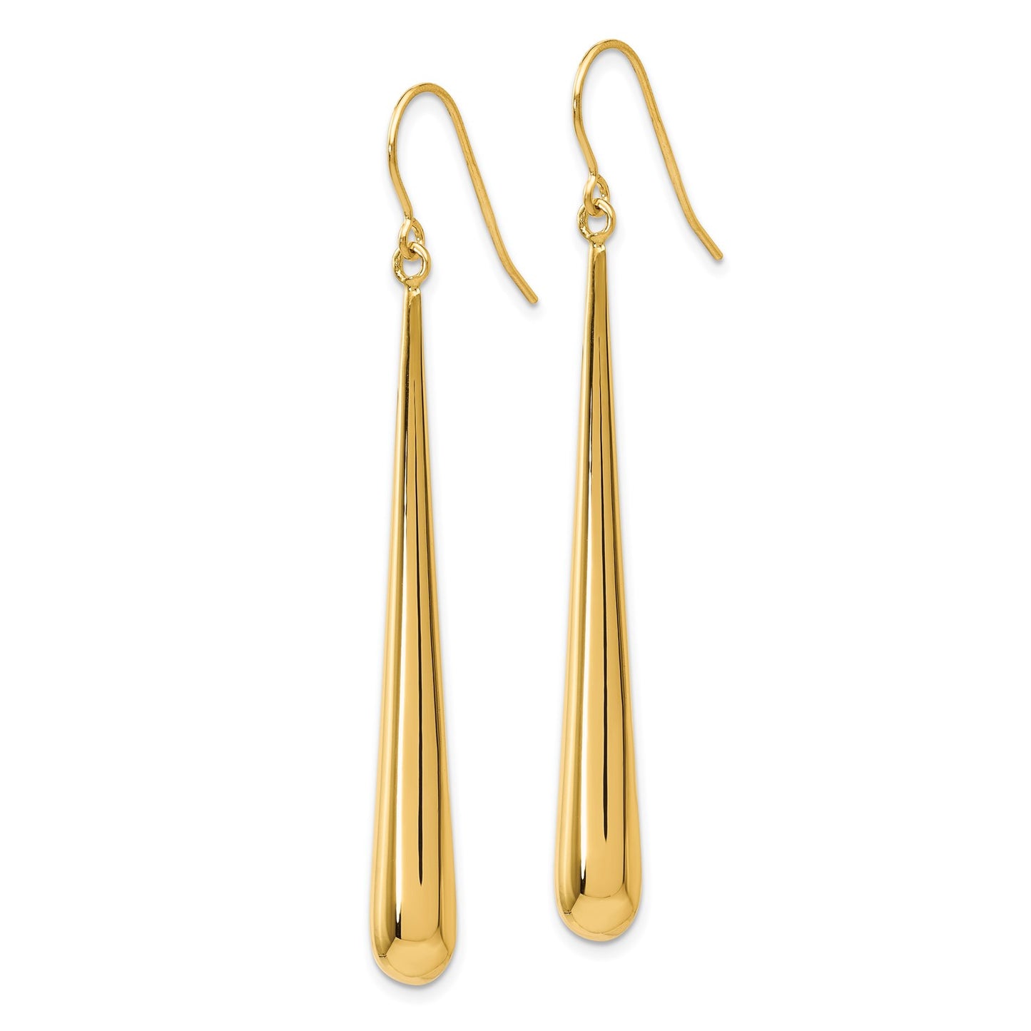 GE 14K Polished Shepherd Hook Earrings