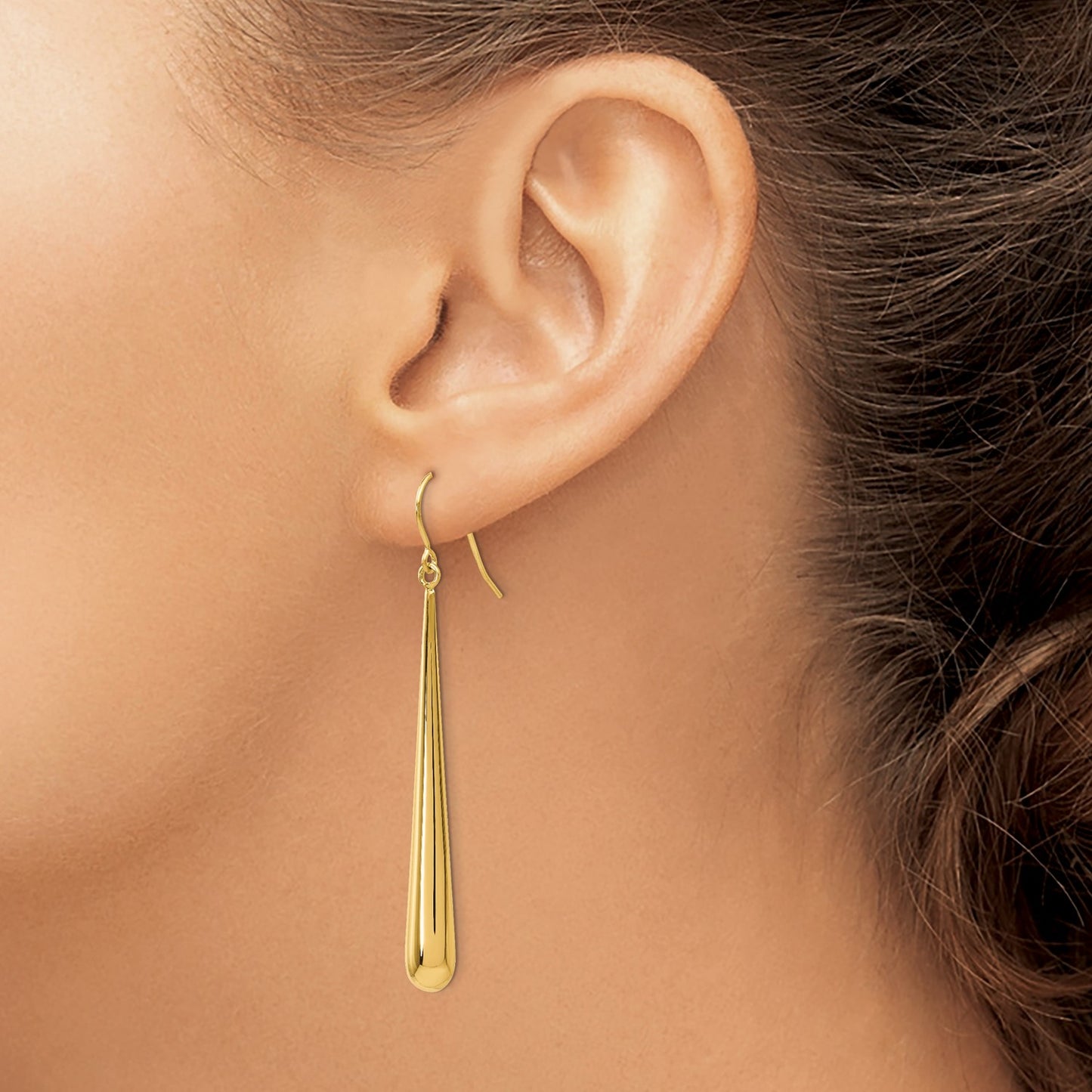 GE 14K Polished Shepherd Hook Earrings