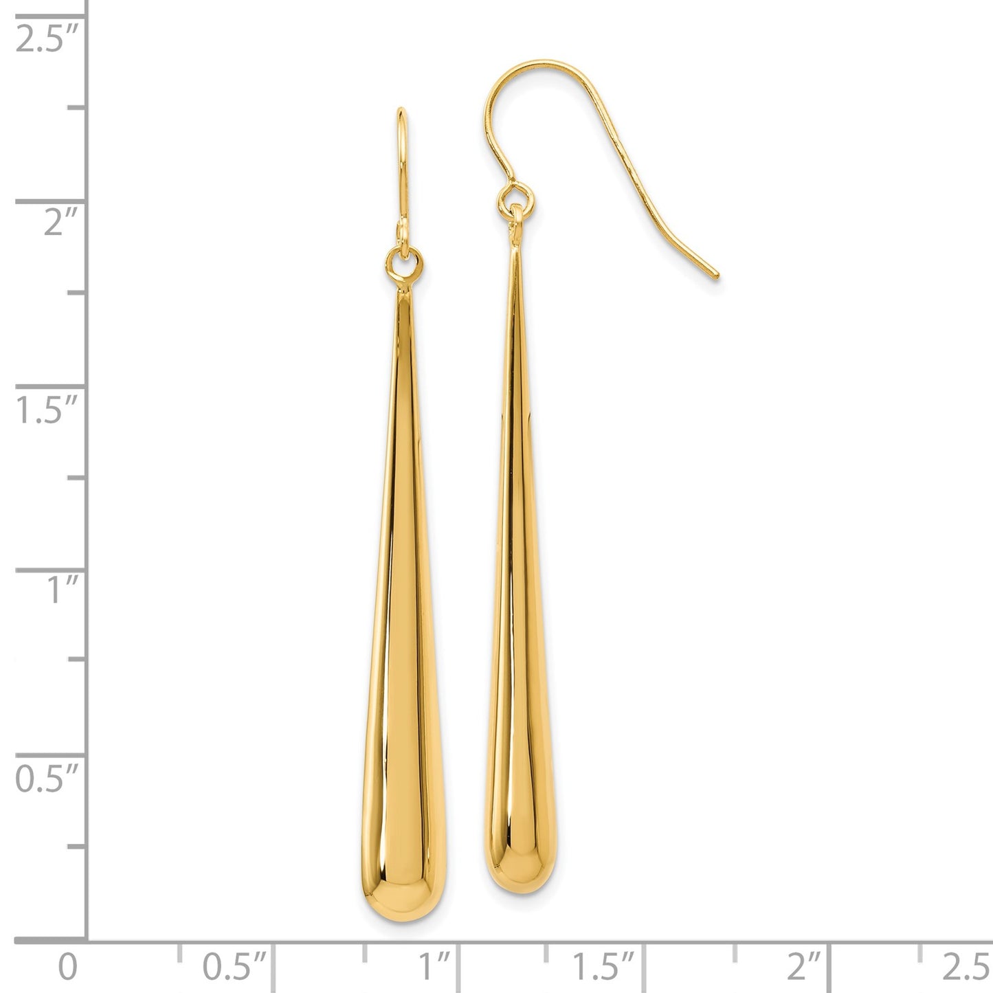 GE 14K Polished Shepherd Hook Earrings