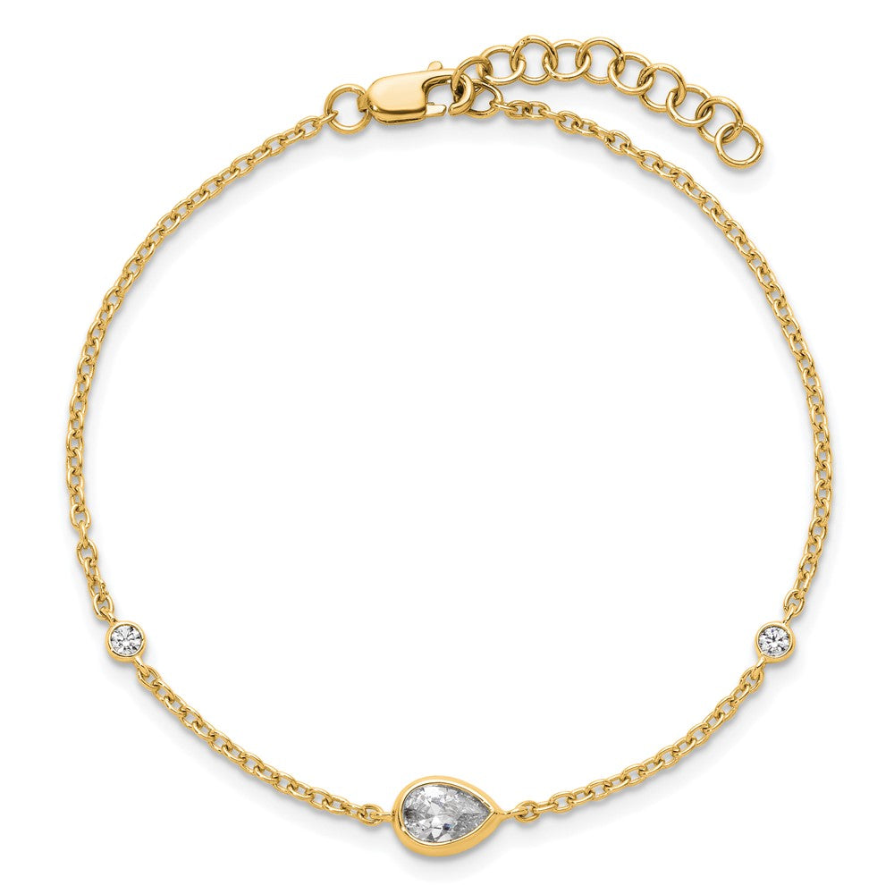 LGYB 14K Yellow Gold 3/8 carat Lab Grown Diamond VS+ F+ 6.5 in with 1 in extension Complete Bracelet