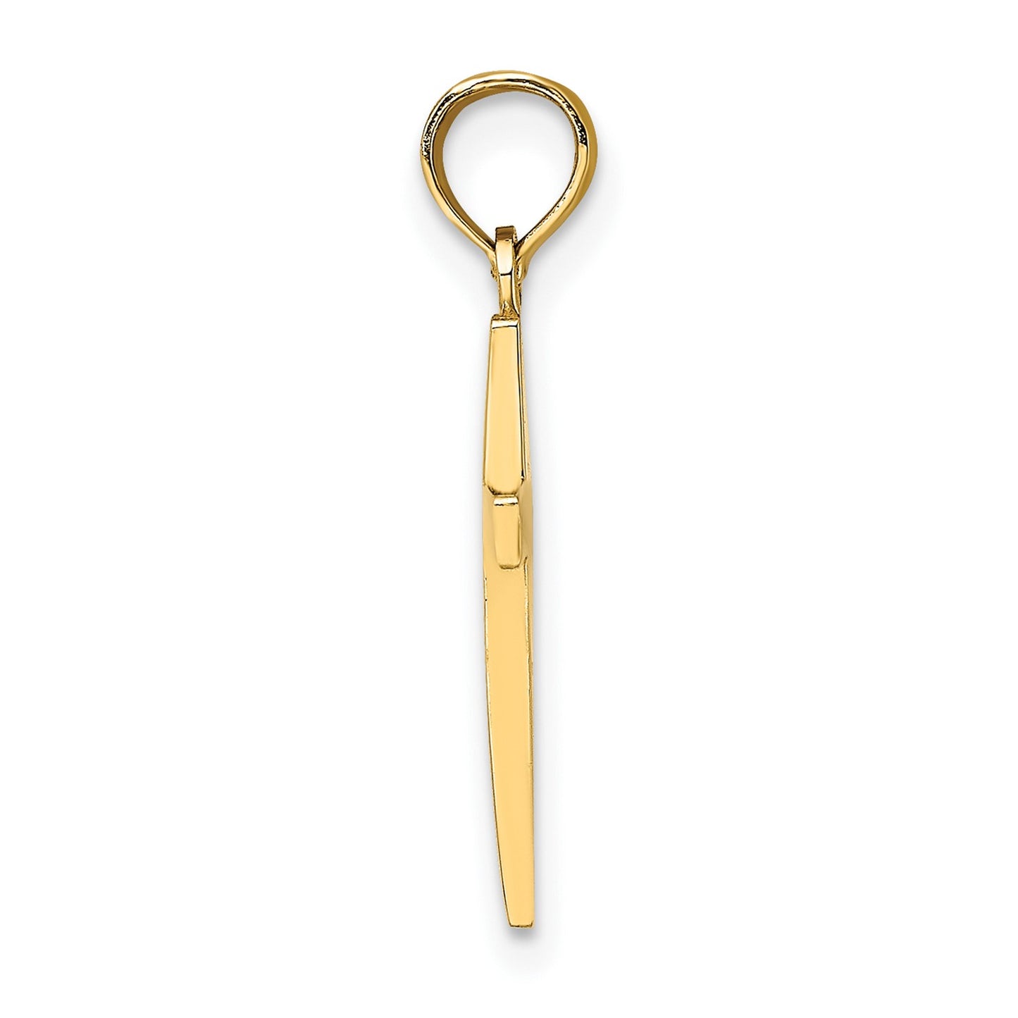 GP 14k Beveled Cross Charm