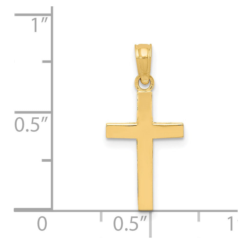 GCM 14k Beveled Cross Charm
