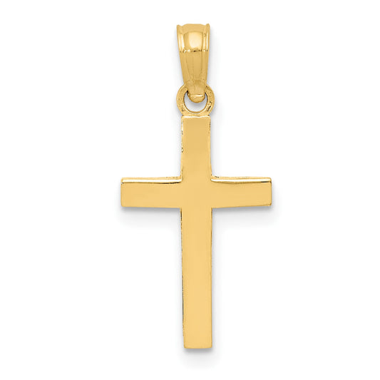 GP 14k Beveled Cross Charm