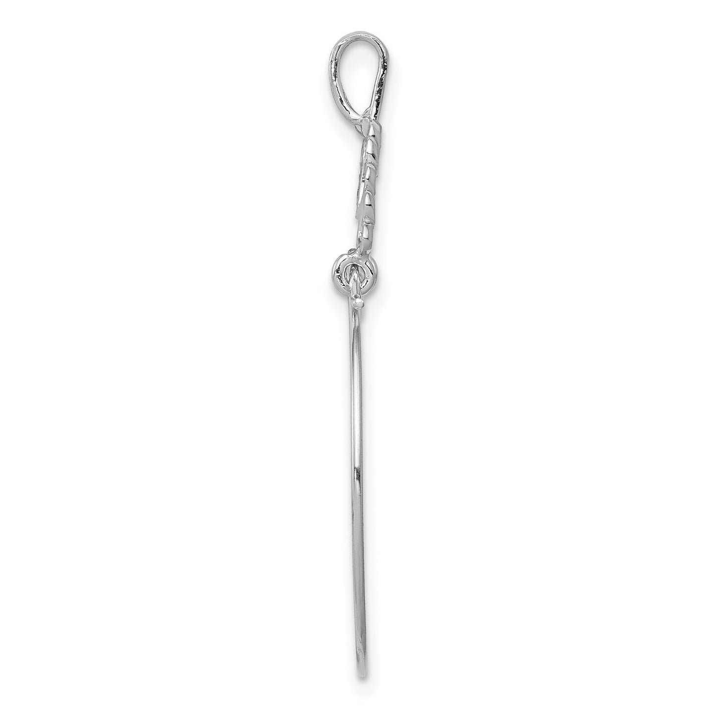 GCH 14k White Gold Polished 5-Heart Charm Holder