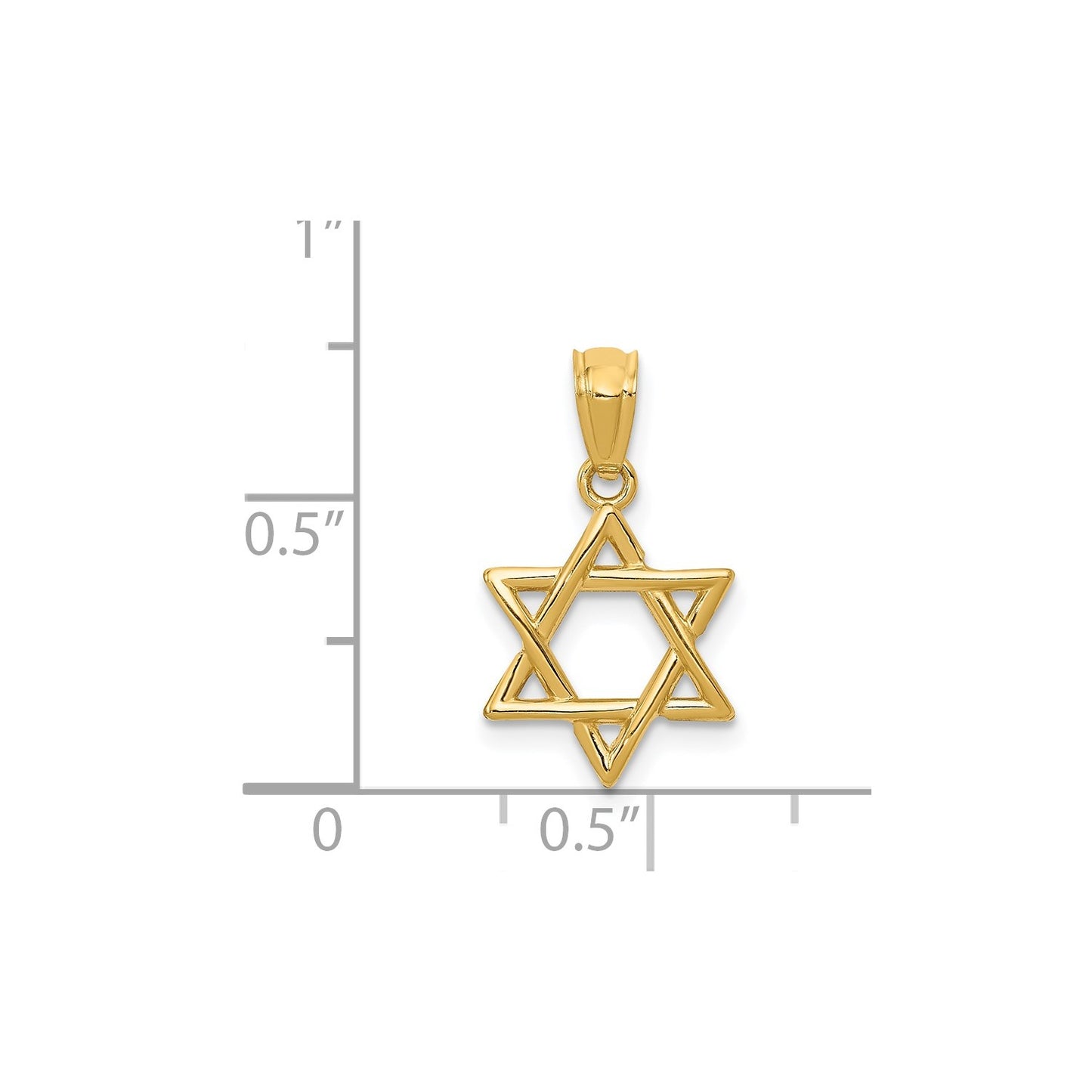 GP 14k Polished Star of David Pendant