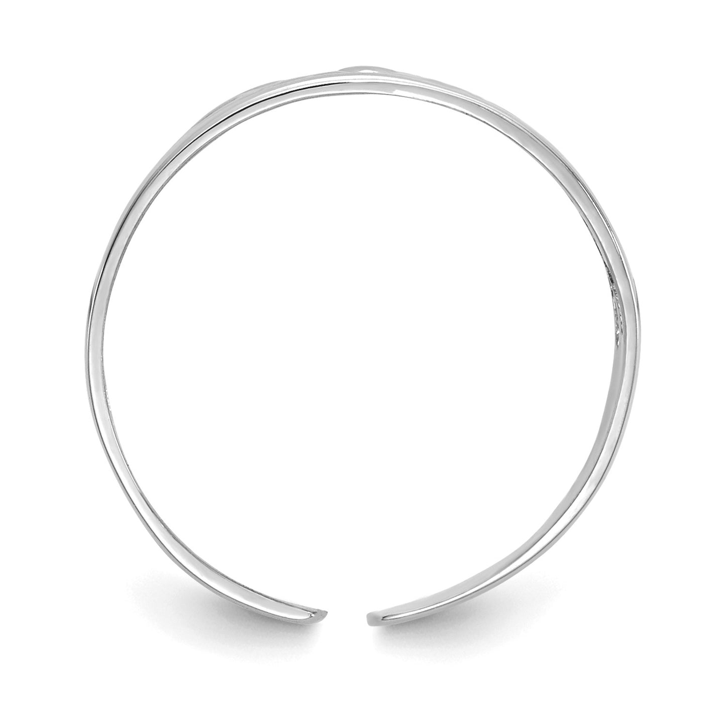 GR 14k White Gold Floral Toe Ring