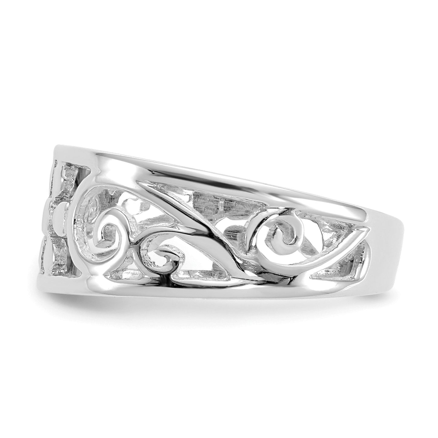 GR 14k White Gold Floral Toe Ring