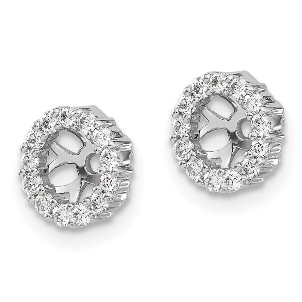 LGGE 14k White Gold 1/4 carat Lab Grown Diamond VS/SI+ G+ for 4.25 mm Earring Jacket