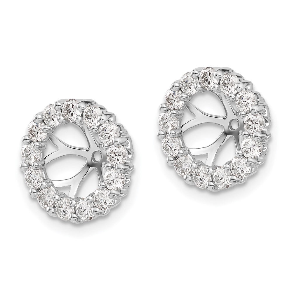 LGWE White Gold 1 carat Lab Grown Diamond VS/SI+ G+ for 6.5 mm Earring Jacket