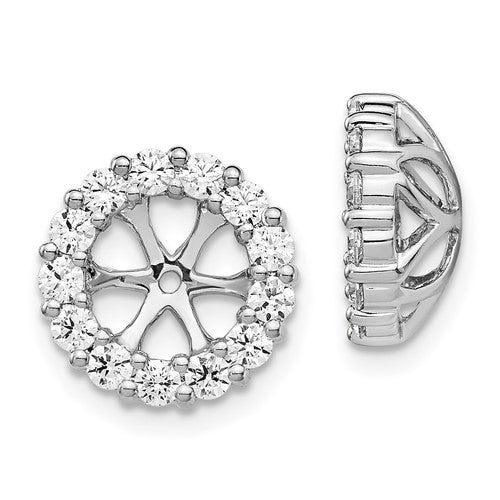 LGWE White Gold 1 carat Lab Grown Diamond VS/SI+ G+ for 6.5 mm Earring Jacket
