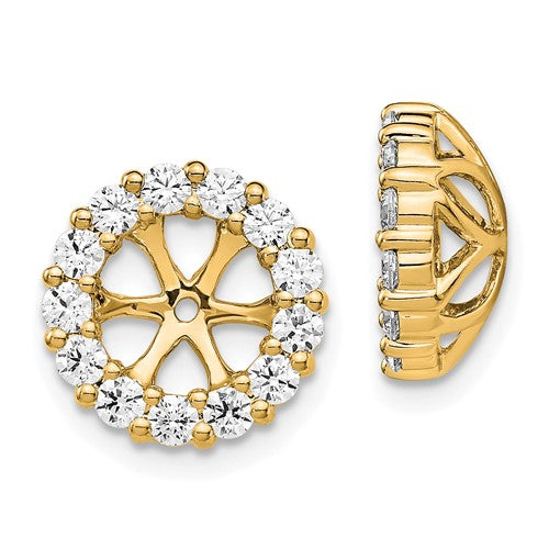 LGGE 14k 1 carat Lab Grown Diamond VS/SI+ G+ for 6.5 mm Earring Jacket