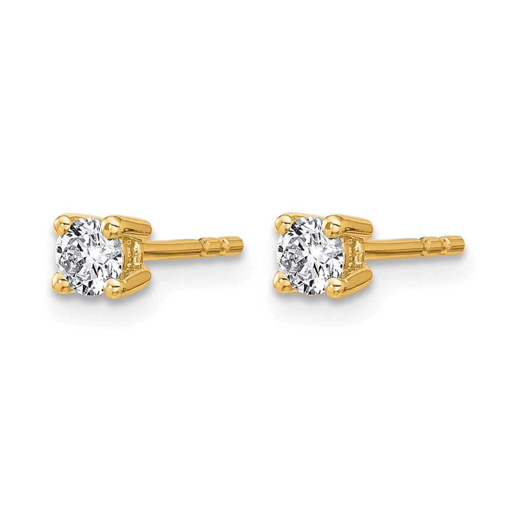 LGYE 14k 1/3 carat Lab Grown Diamond VS+ F+ Round Complete Four Prong Heavyweight Stud Earrings