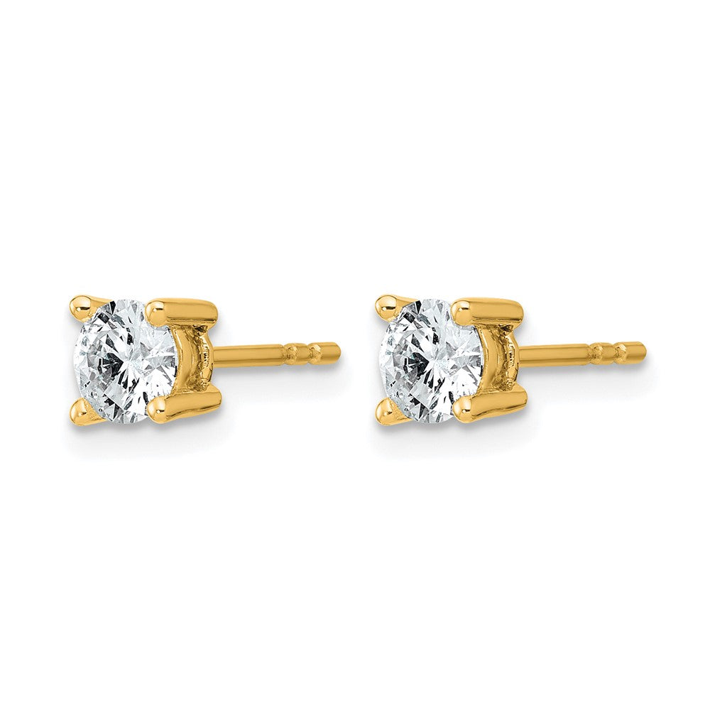 LGYE 14k 3/4 carat Certified Lab Grown Diamond VS+ F+ Round Complete Four Prong Heavyweight Stud Earrings