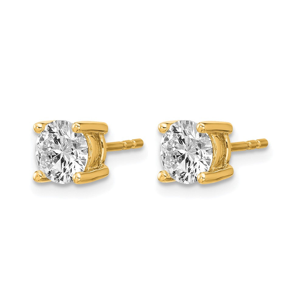 LGYE 14k 1 1/2 carat Certified Lab Grown Diamond VS+ F+ Round Complete Four Prong Heavyweight Stud Earrings