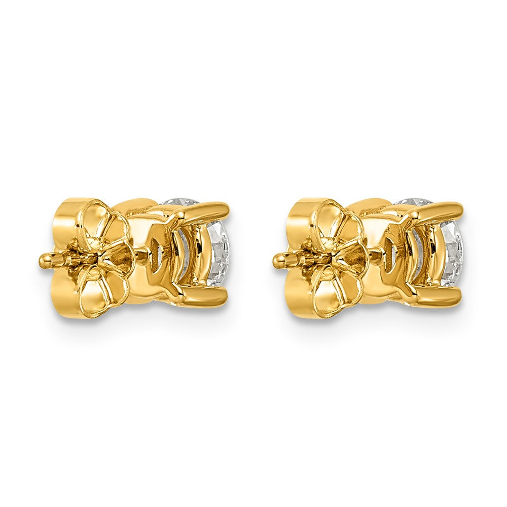 LGYE 14k 1 1/2 carat Certified Lab Grown Diamond VS+ F+ Round Complete Four Prong Heavyweight Stud Earrings