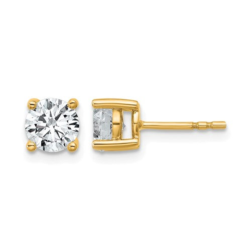 LGYE 14k 1 1/2 carat Certified Lab Grown Diamond VS+ F+ Round Complete Four Prong Heavyweight Stud Earrings