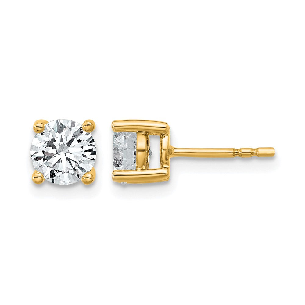 LGYE 14k 1 1/2 carat Certified Lab Grown Diamond VS+ F+ Round Complete Four Prong Heavyweight Stud Earrings