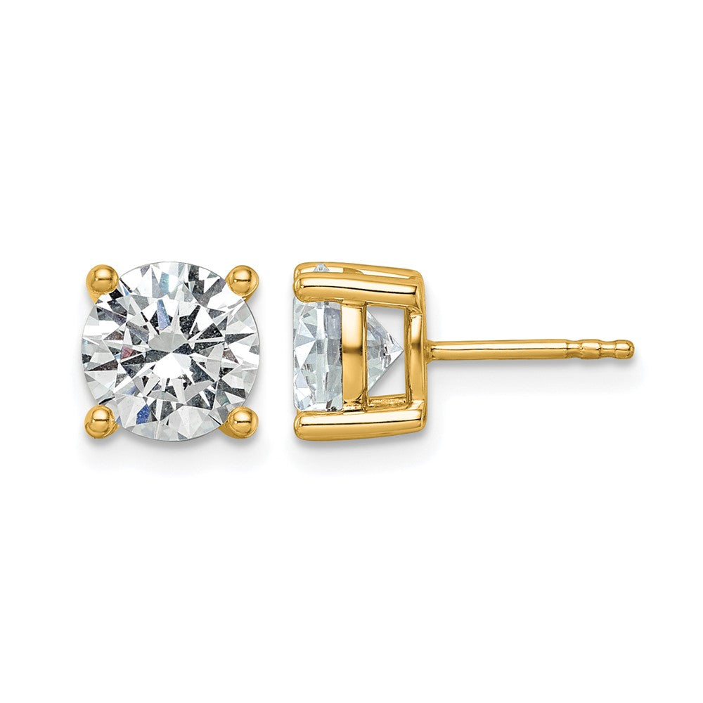 LGYE 14k 3 carat Lab Grown Diamond VS/SI+ G+ Round Complete Four Prong Heavyweight Stud Earrings