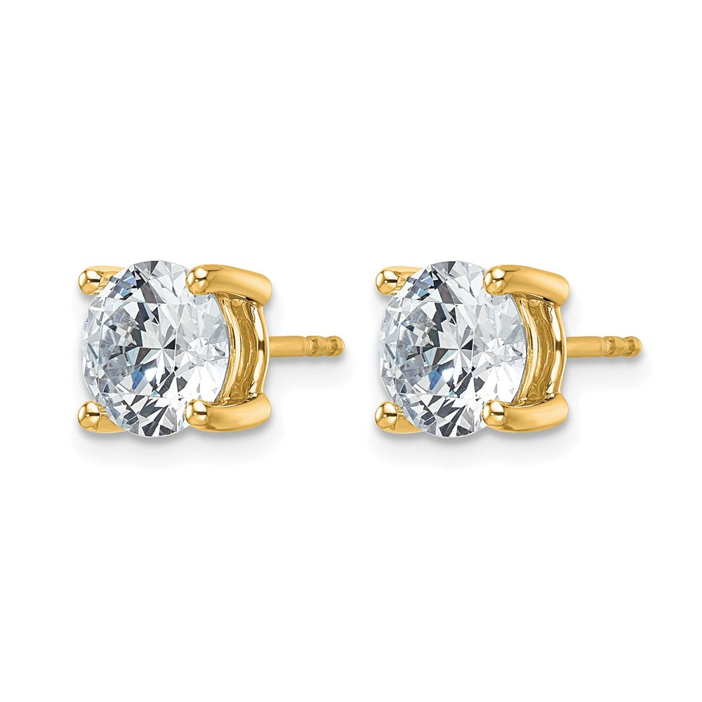 LGYE 14k 4 carat Lab Grown Diamond VS/SI+ G+ Round Complete Four Prong Heavyweight Stud Earrings