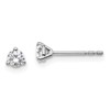 LGWE Platinum 1/4 carat Lab Grown Diamond VS+ F+ Round Complete Three Prong Stud Earrings