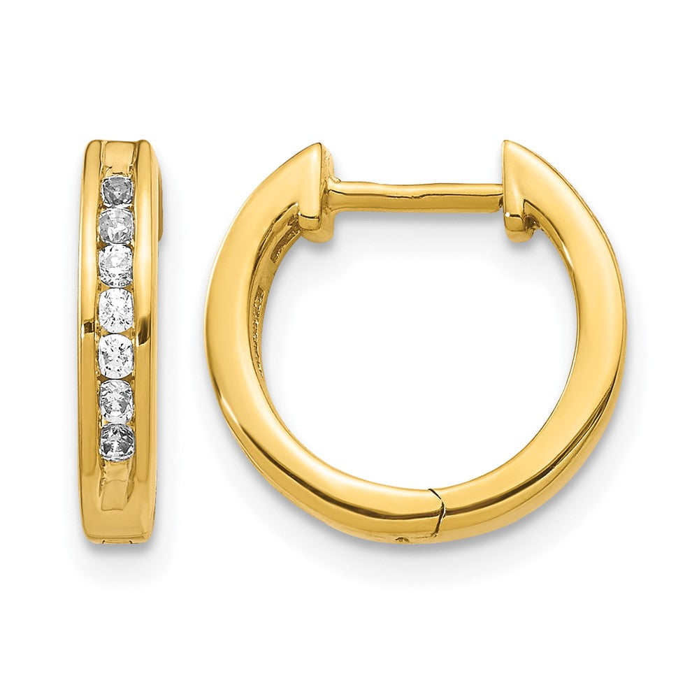 LGYE 14k 1/4 carat Lab Grown Diamond VS/SI+ G+ Complete Hinged Hoop Earrings