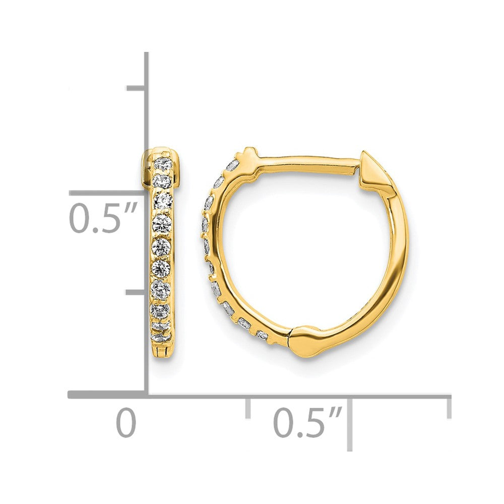LGYE 14k 1/5 carat Lab Grown Diamond VS/SI+ G+ Complete Hinged Hoop Earrings