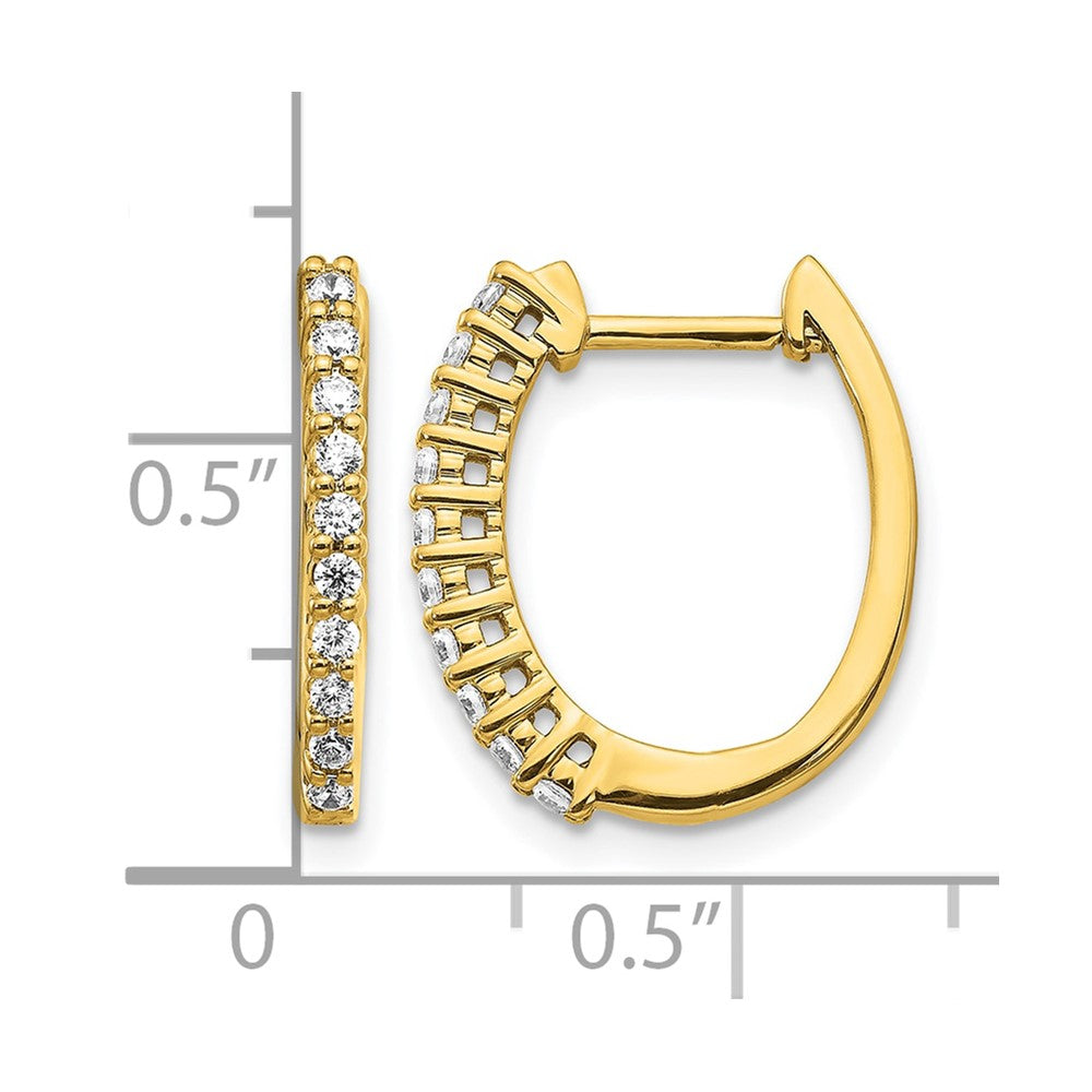 LGYE 14k 1/3 carat Lab Grown Diamond VS/SI+ G+ Complete Hinged Hoop Earrings