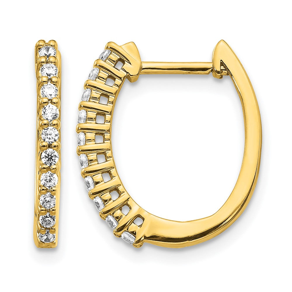 LGYE 14k 1/3 carat Lab Grown Diamond VS/SI+ G+ Complete Hinged Hoop Earrings