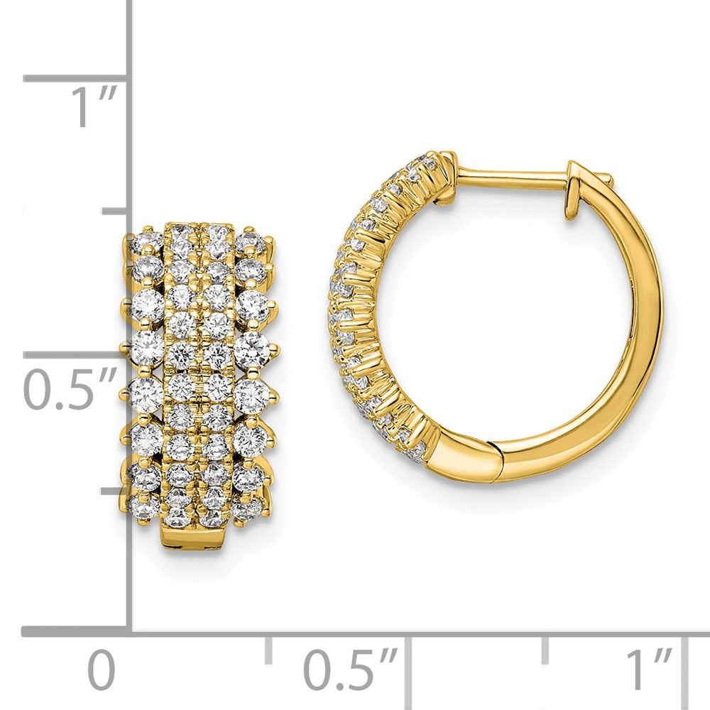 LGYE 14k 1 carat Lab Grown Diamond VS/SI+ G+ Complete Hinged Hoop Earrings