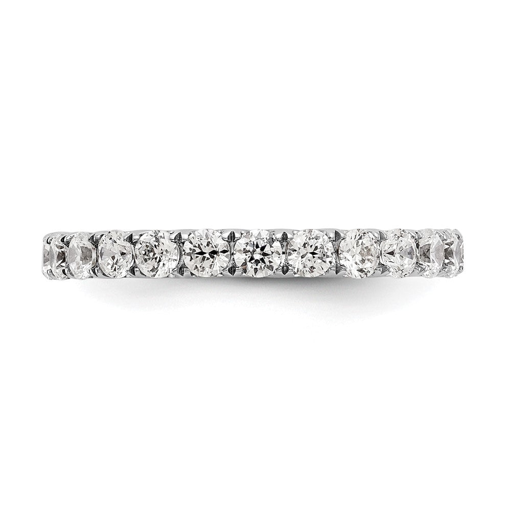 LGWR 14K White Gold 1 1/2 carat Lab Grown Diamond VS+ F+ Size 5 Complete Eternity Band