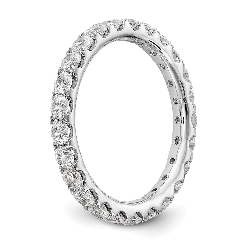 LGWR 14K White Gold 1 1/2 carat Lab Grown Diamond VS+ F+ Size 5 Complete Eternity Band